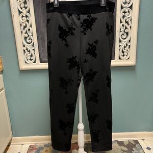 Liz Claiborne Black Floral Pants